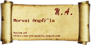 Morvai Angéla névjegykártya